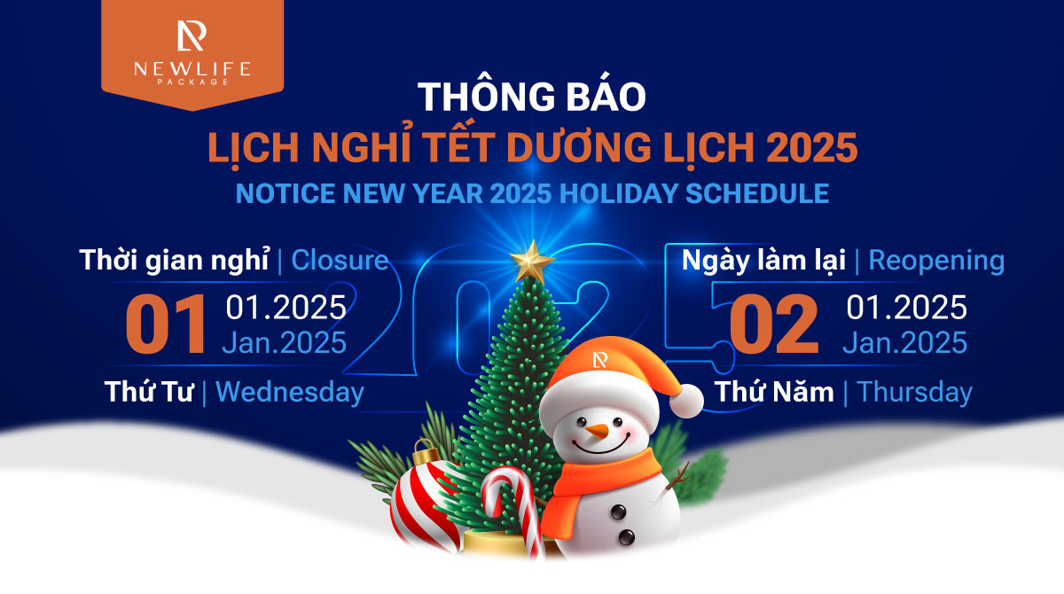 pop-up thông báo nghỉ tết dương lịch 2025