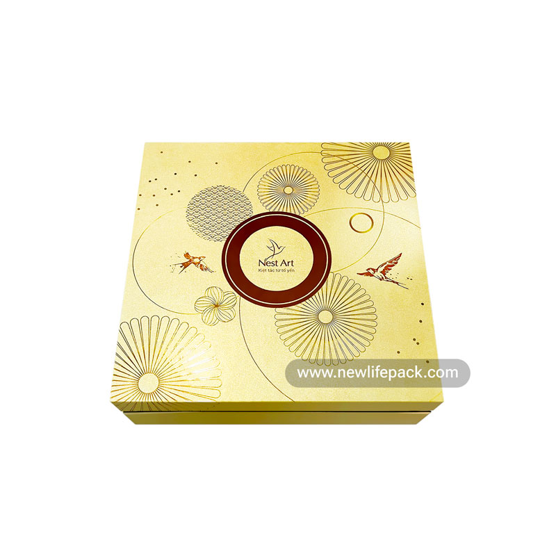 Bird’s Nest Premium Packaging | Hinged Lid Rigid Box | Metalized Lamination, Spot UV Coating | Nest Art