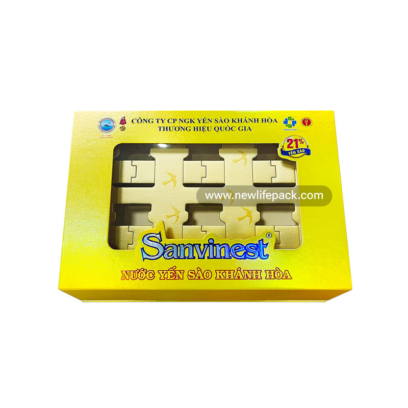 Bird’s Nest Premium Packaging | Magnetic Flap Lid Rigid Box | Metalized Lamination, Clear Window | Sanvinest