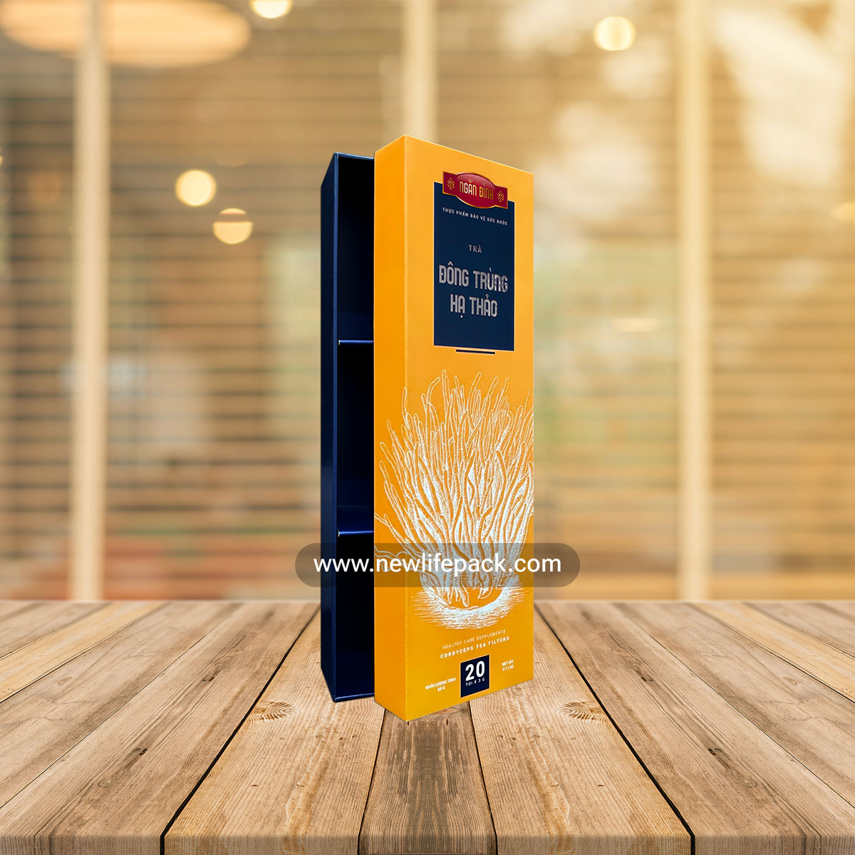 Cordyceps Premium Packaging Hộp Bao Bì Đông Trùng Hạ Thảo