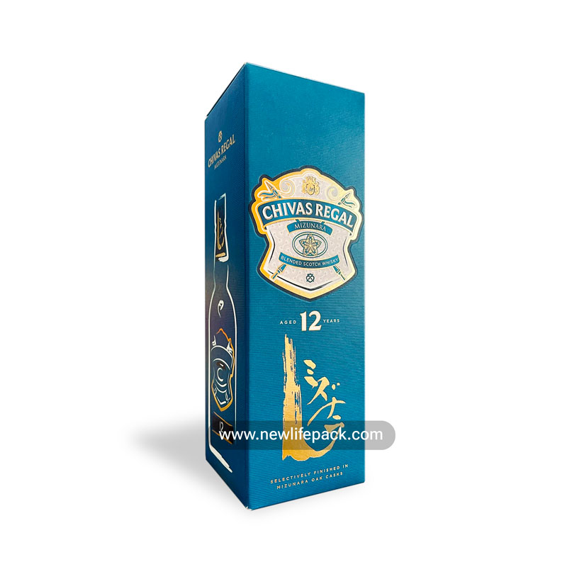 Whisky Box | Tuck Top Auto Lock Bottom Folding Box | Mizunara 12 YO – Chivas Regal
