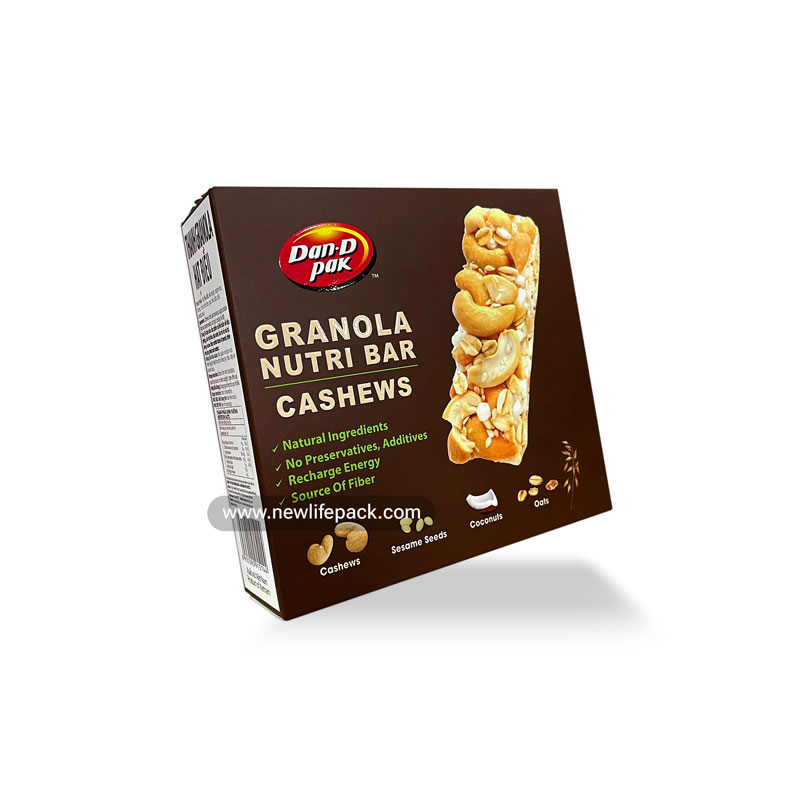 Snack Food Box | Straight Tuck End Folding Box | Cashew Granola Bar – Dan.D Pak