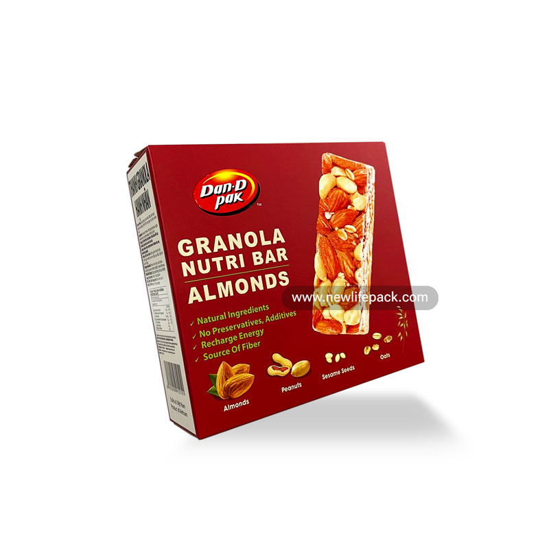Snack Food Box | Straight Tuck End Folding Box | Almonds Granola Bar – Dan.D Pak